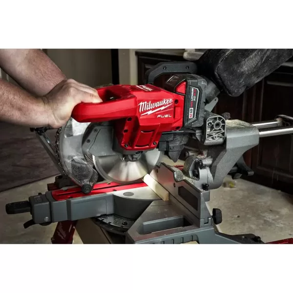 Milwaukee M18 FUEL 18-Volt Lithium-Ion Brushless 7-1/4 in. Cordless Dual Bevel Sliding Compound Miter Saw w/18-Gauge Brad Nailer