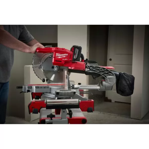 Milwaukee M18 FUEL 18-Volt Lithium-Ion Brushless Cordless 10 in. Dual Bevel Sliding Compound Miter Saw Kit W/(1) 9.0Ah Battery