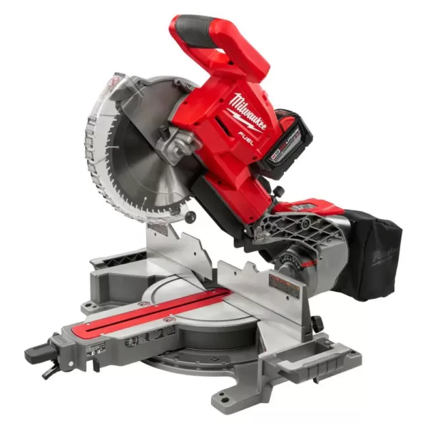 Milwaukee M18 FUEL 18-Volt Lithium-Ion Brushless Cordless 10 in. Dual Bevel Sliding Compound Miter Saw Kit W/(1) 9.0Ah Battery