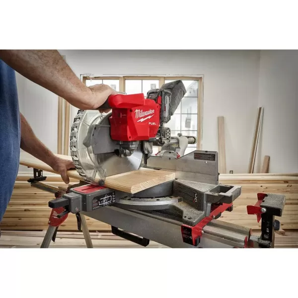 Milwaukee M18 FUEL 18-Volt Lithium-Ion Brushless 12 in. Cordless Dual Bevel Sliding Compound Miter Saw with Compact Router