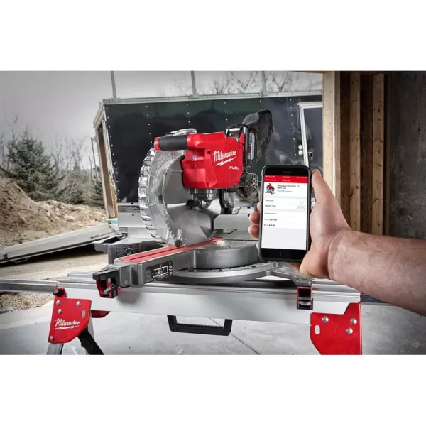 Milwaukee M18 FUEL 18-Volt Lithium-Ion Brushless Cordless 12 in. Dual Bevel Sliding Compound Miter Saw with Stand (Tool-Only)