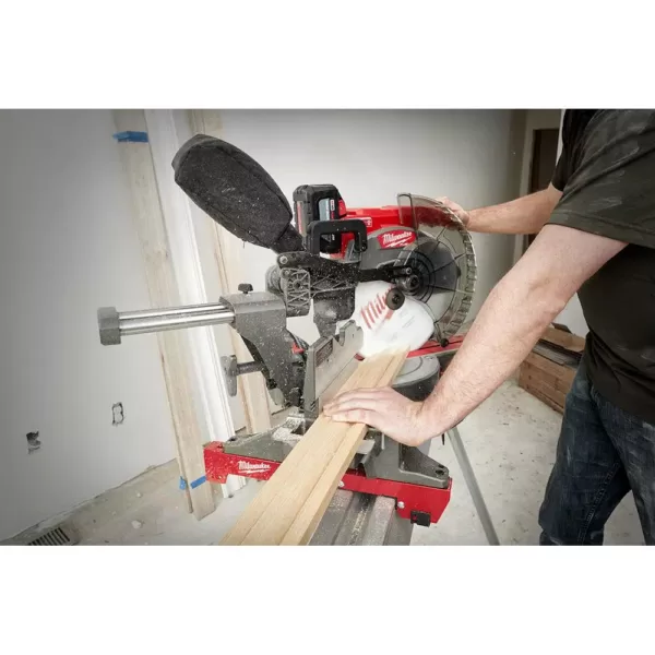 Milwaukee M18 FUEL 18-Volt Lithium-Ion Brushless Cordless 12 in. Dual Bevel Sliding Compound Miter Saw Kit with Stand and Battery