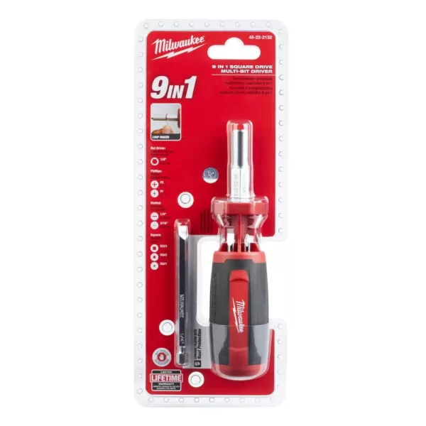 Milwaukee 9-in-1 Square Drive Multi-Bit Screwdriver