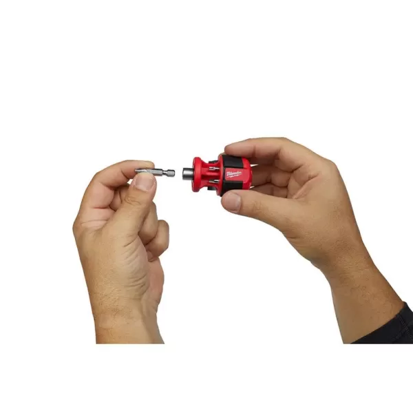 Milwaukee 9-in-1 Square Drive Ratcheting Multi-Bit Screwdriver with 8-in-1 Compact Multi-Bit Screwdriver