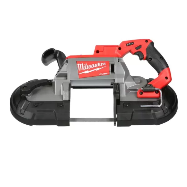 Milwaukee M18 FUEL 18-Volt Lithium-Ion Brushless Cordless Deep Cut Band Saw and Grease Gun 2-Speed with Two 6.0 Ah Batteries