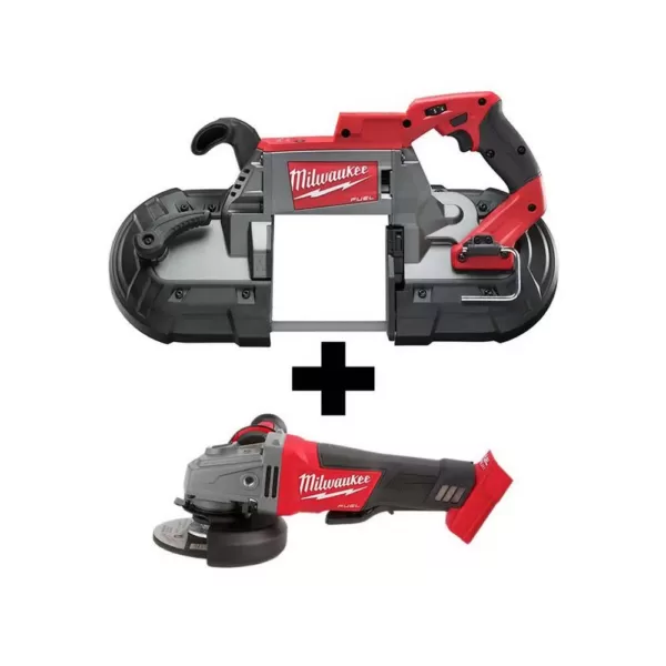 Milwaukee M18 FUEL 18-Volt Lithium-Ion Brushless Cordless Deep Cut Band Saw with  M18 FUEL 4-1/2 in./5 in. Grinder