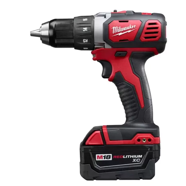 Milwaukee M18 18-Volt Lithium-Ion Cordless 1/2 in. Drill Driver Kit W/ (1) 3.0Ah Battery, Charger & Bag