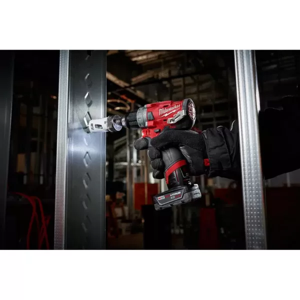 Milwaukee M12 FUEL 12-Volt Li-Ion Brushless Cordless Hammer Drill/Impact Driver Combo Kit with 3/8 in. Ratchet & Inflator (2-Tool)