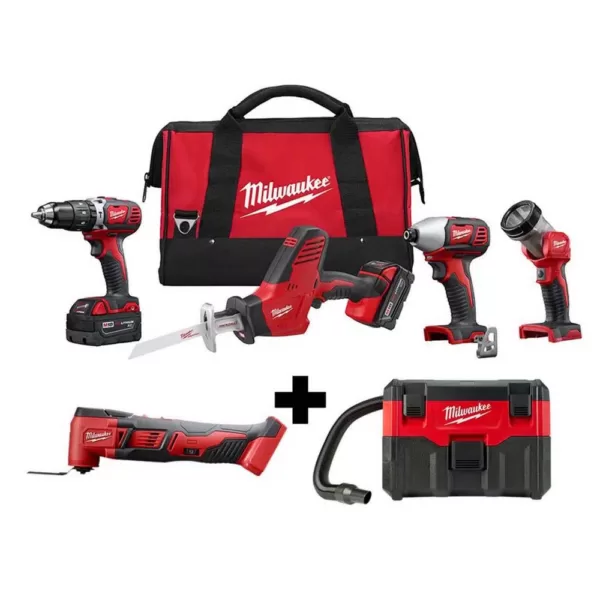 Milwaukee M18 18-Volt Lithium-Ion Cordless Combo Tool Kit (4-Tool) w/ Oscillating Multi-Tool and Wet/Dry Vacuum