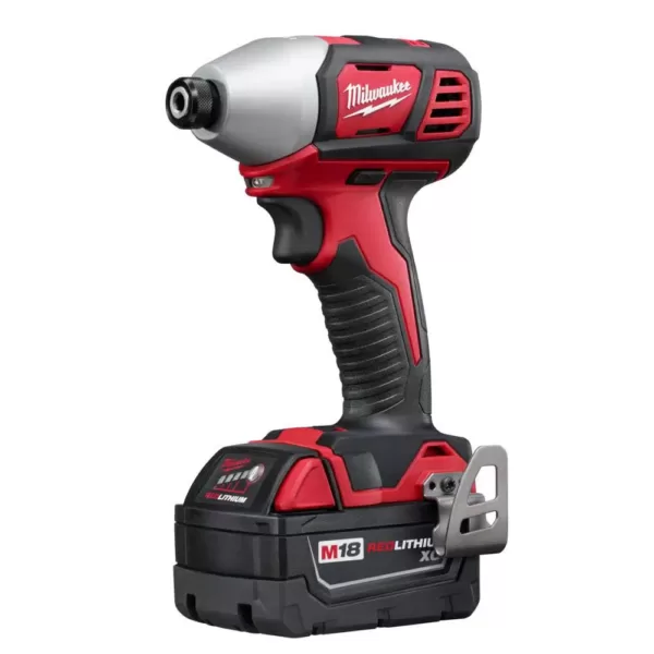 Milwaukee M18 18-Volt Lithium-Ion Cordless Combo Tool Kit (6-Tool) w/ 3/8 in. Impact Wrench and Additional 5.0 Ah Battery