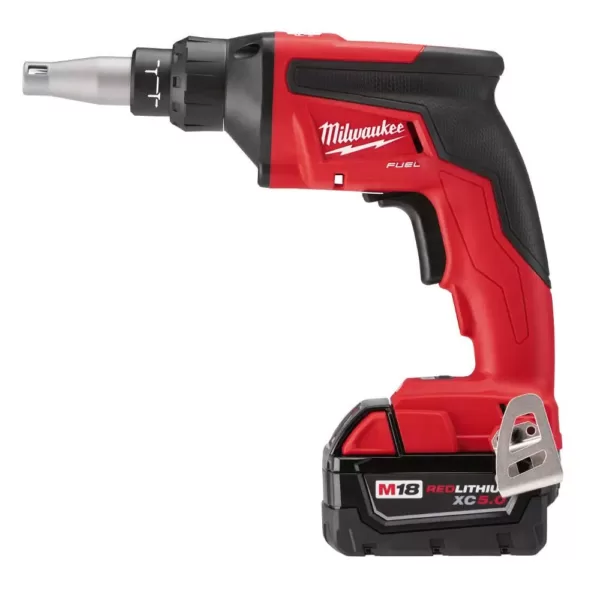 Milwaukee M18 FUEL 18-Volt Lithium-Ion Brushless Cordless Drywall Screw Gun Kit with  M18 FUEL Impact Driver