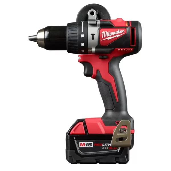 Milwaukee M18 18-Volt Lithium-Ion Brushless Cordless Hammer Drill/Impact/Band Saw Combo Kit (3-Tool) with 4-Batteries