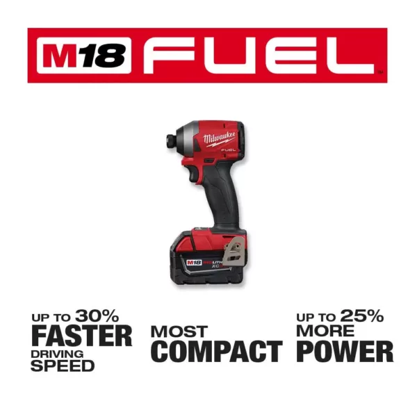 Milwaukee M18 FUEL 18-Volt Lithium-Ion Brushless Cordless Hammer Drill/Backpack Vacuum/Impact Driver with 4-Batteries