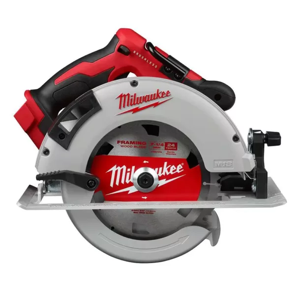 Milwaukee M18 FUEL 18-Volt Lithium-Ion Brushless Hammer Drill/Circular Saw/ Impact Driver Kit with Two 5.0 & Two 6.0 Batteries