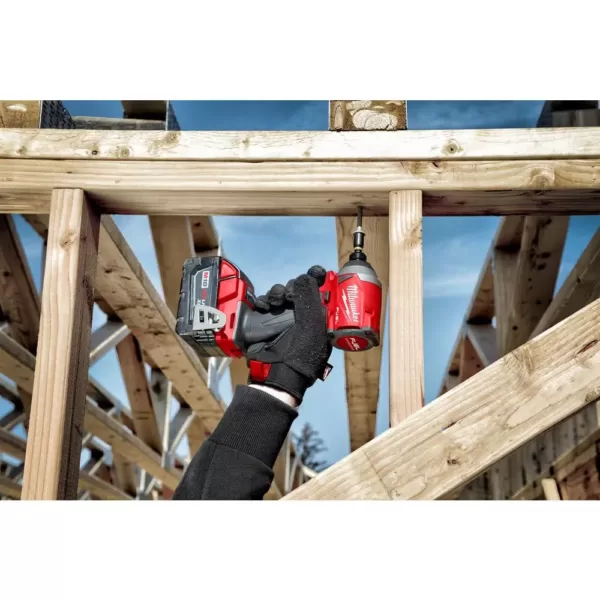 Milwaukee M18 FUEL 18-Volt Lithium-Ion Brushless Cordless Hammer Drill/ Grease Gun/Impact Driver Combo Kit (3-Tool)