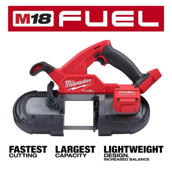 Milwaukee M18 FUEL 18-Volt Lithium-Ion Brushless Cordless Combo Kit (5-Tool) with  M18 FUEL Compact Bandsaw