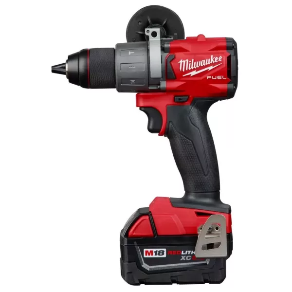 Milwaukee M18 FUEL 18-Volt Lithium-Ion Brushless Cordless Combo Kit (5-Tool) with  M18 FUEL Mid Torque 1/2 in. Impact Wrench