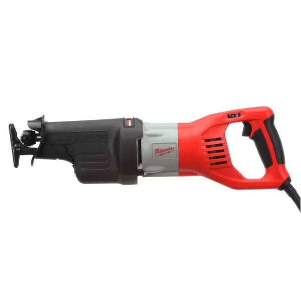 Milwaukee 15 Amp 1-1/4 in. Stroke Orbital SUPER SAWZALL Reciprocating Saw W/ Hard Case & Carbide SAWZALL  Blade