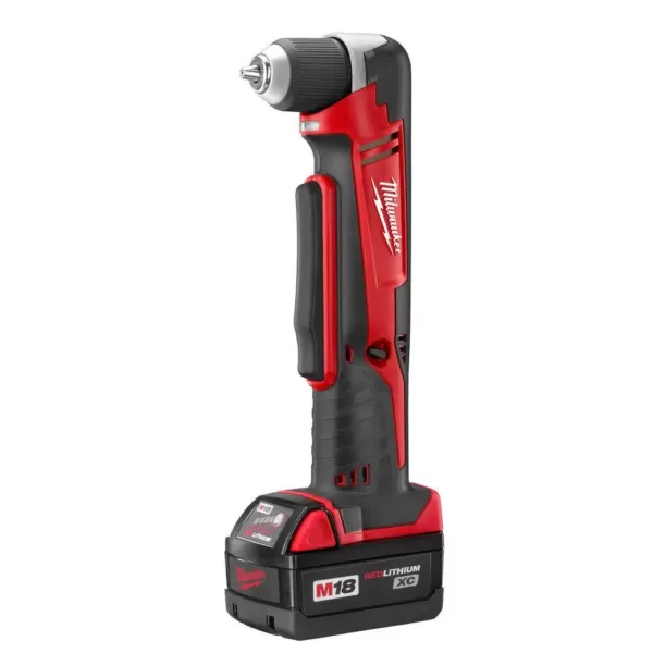 Milwaukee M18 18-Volt Lithium-Ion Cordless 3/8 in. Right Angle Drill Kit W/(1) 3.0Ah Batteries, Charger, Hard Case