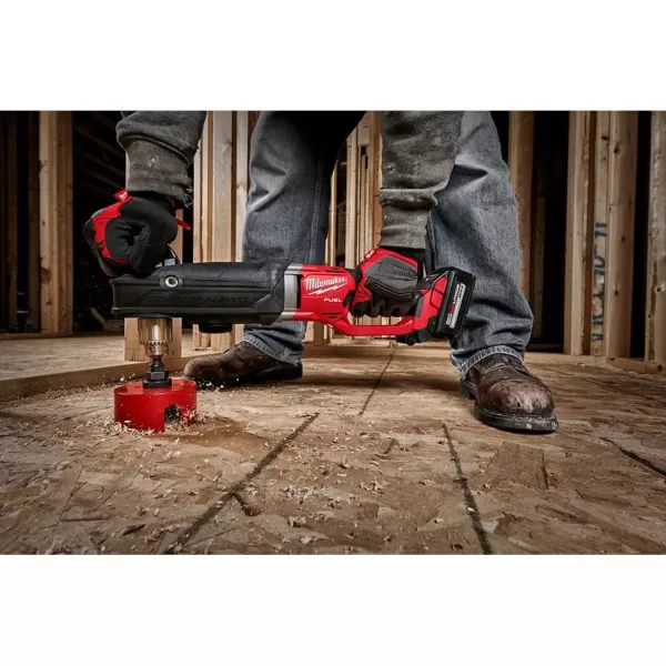 Milwaukee M18 FUEL 18-Volt Lithium-Ion Brushless Cordless GEN 2 SUPER HAWG 1/2 in. Right Angle Drill Kit