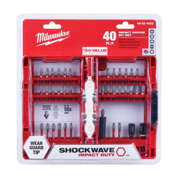 Milwaukee Shockwave Impact Duty Driver Bit Set (40-Piece)