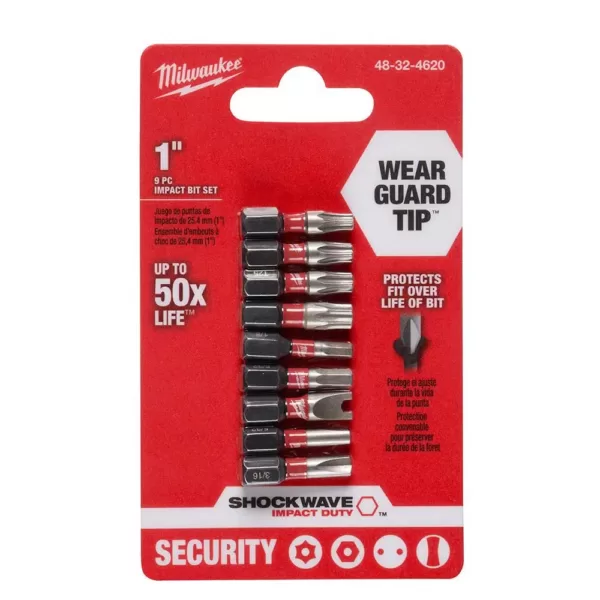 Milwaukee SHOCKWAVE IMPACT DUTY Security Bit Set (9-Piece)