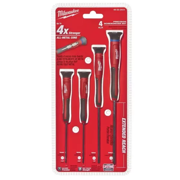 Milwaukee 4-Piece Precision Screwdriver Set