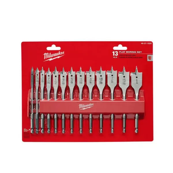 Milwaukee High Speed Wood Spade Bit Set (13-Piece)