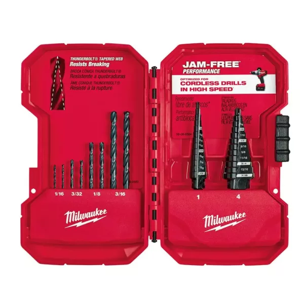 Milwaukee Black Oxide Step Drill Bit Set (10-Piece)