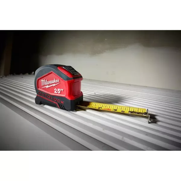 Milwaukee 25 ft. Compact Auto Lock Tape Measure (2-Pack)