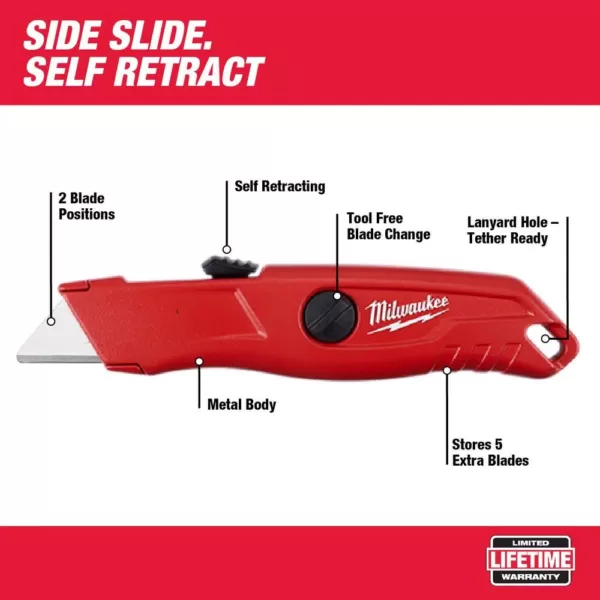 Milwaukee Self-Retracting Utility Knife with Carton Blade